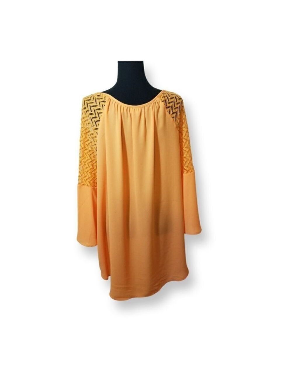 Cato Fashions Women's Blouse Orange 14/16W. C1 - Picture 3 of 4